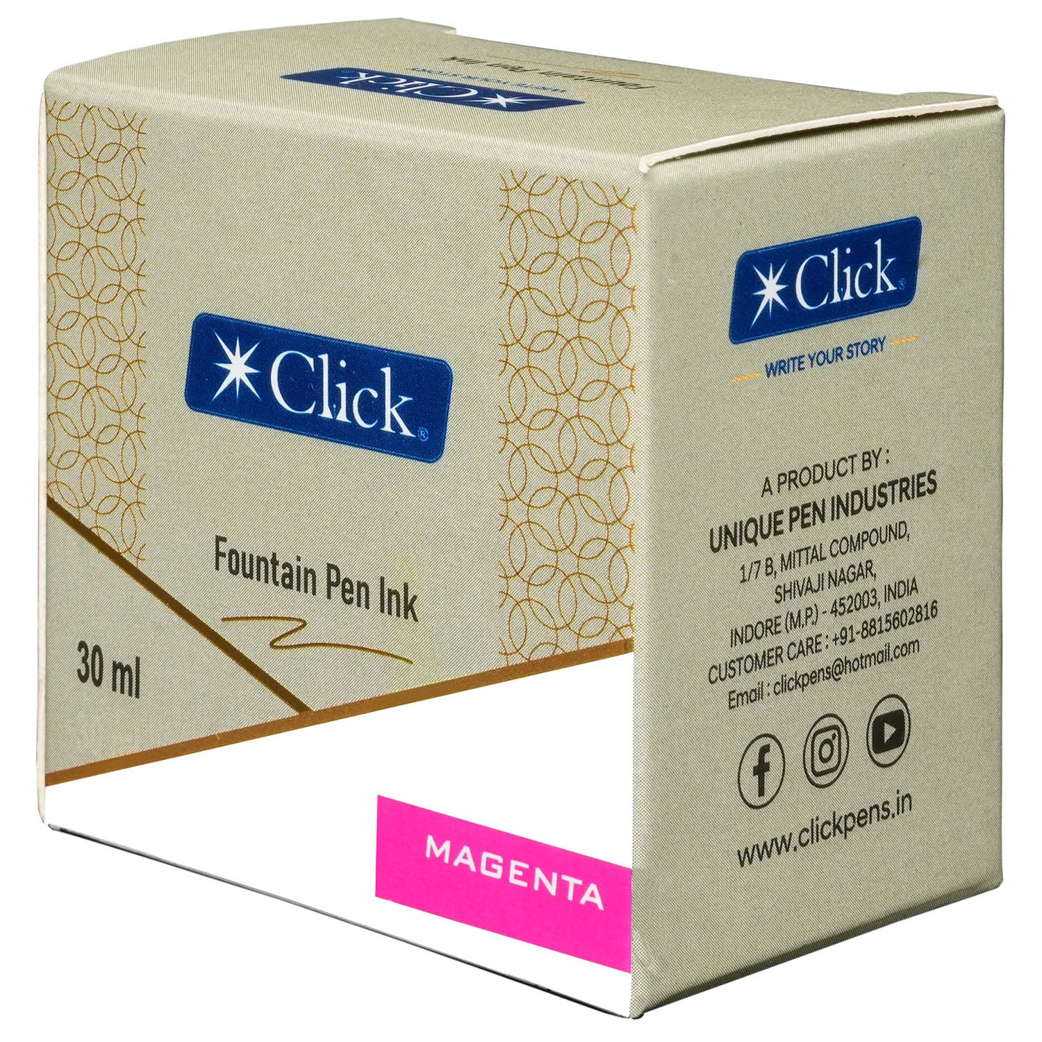 Click Ink Bottle (Magenta - 30 ML) CLKIN30MA