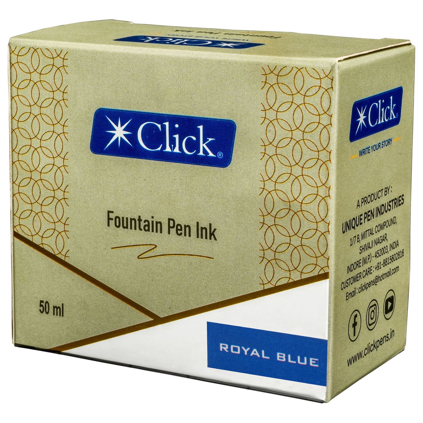 Click Ink Bottle (Royal Blue - 50 ML) CLKIN50RBU