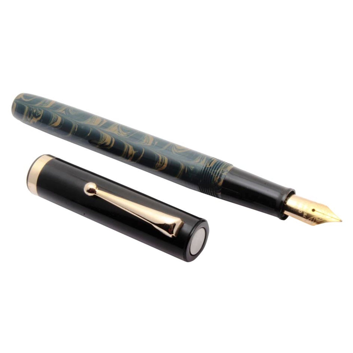 Click Orion Ebonite Teal Blue/Brown GT Fountain Pen CLK1605HETLBUBR