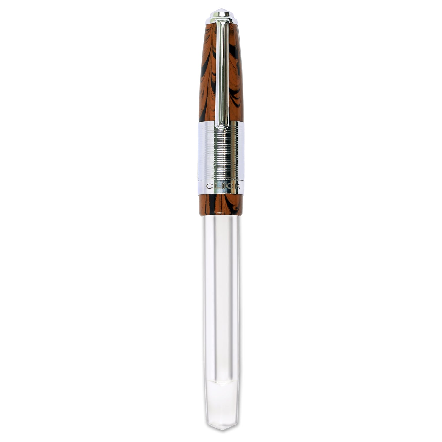 Click Retro Ebonite HT Brown/Black CT Fountain Pen CLK2500BRBK