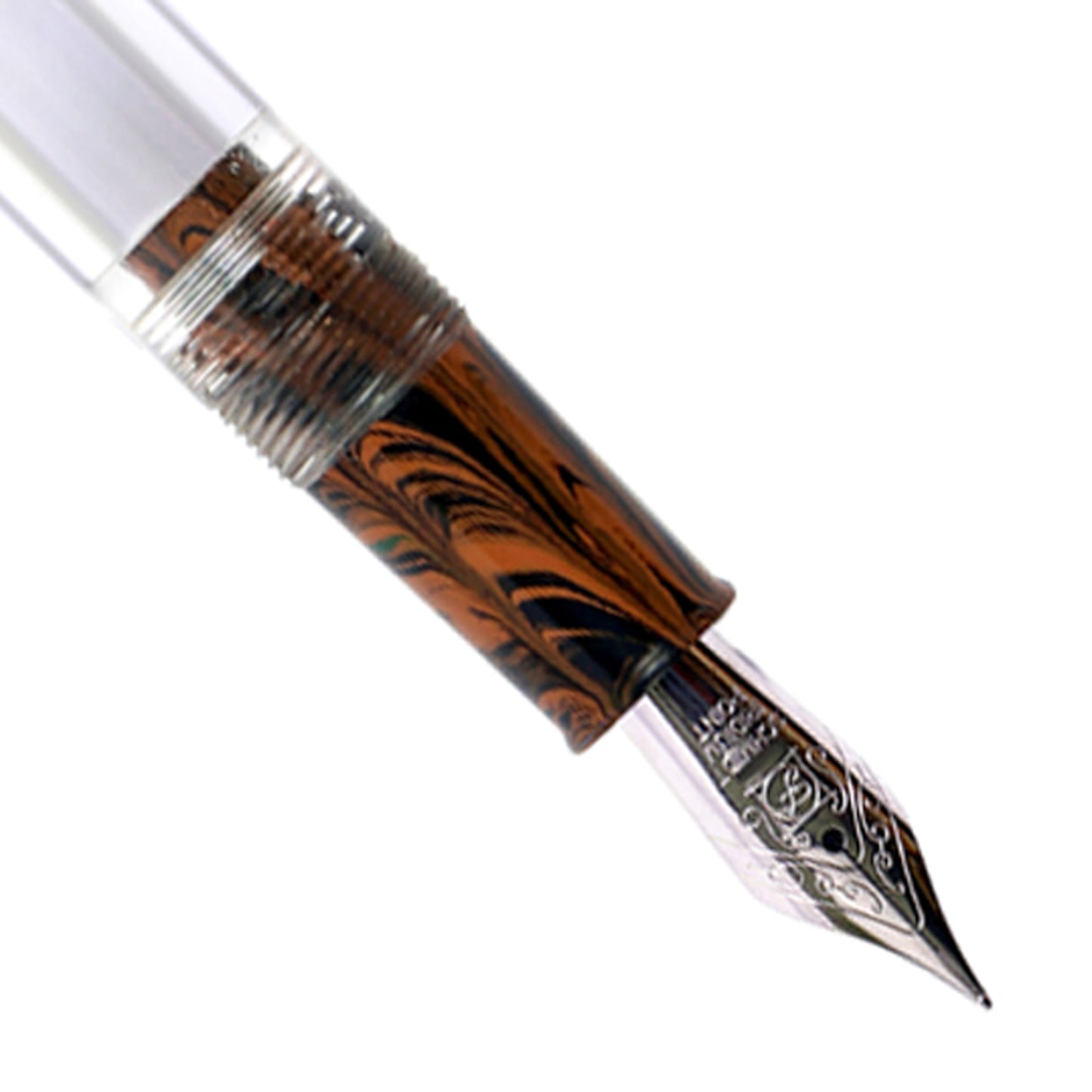 Click Retro Ebonite HT Brown/Black CT Fountain Pen CLK2500BRBK
