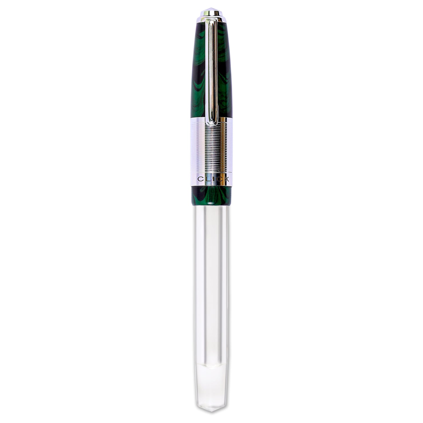 Click Retro Ebonite HT Green/Black CT Fountain Pen CLK2500GBK