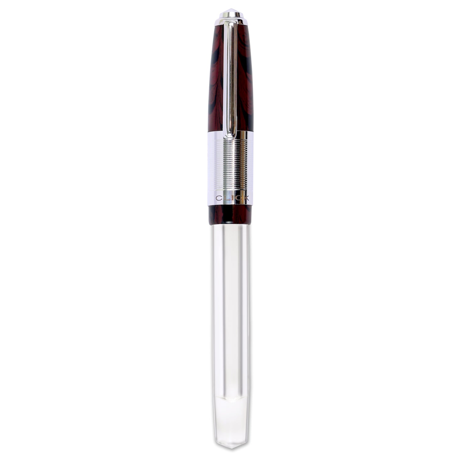 Click Retro Ebonite HT Maroon/Black CT Fountain Pen CLK2500MBK
