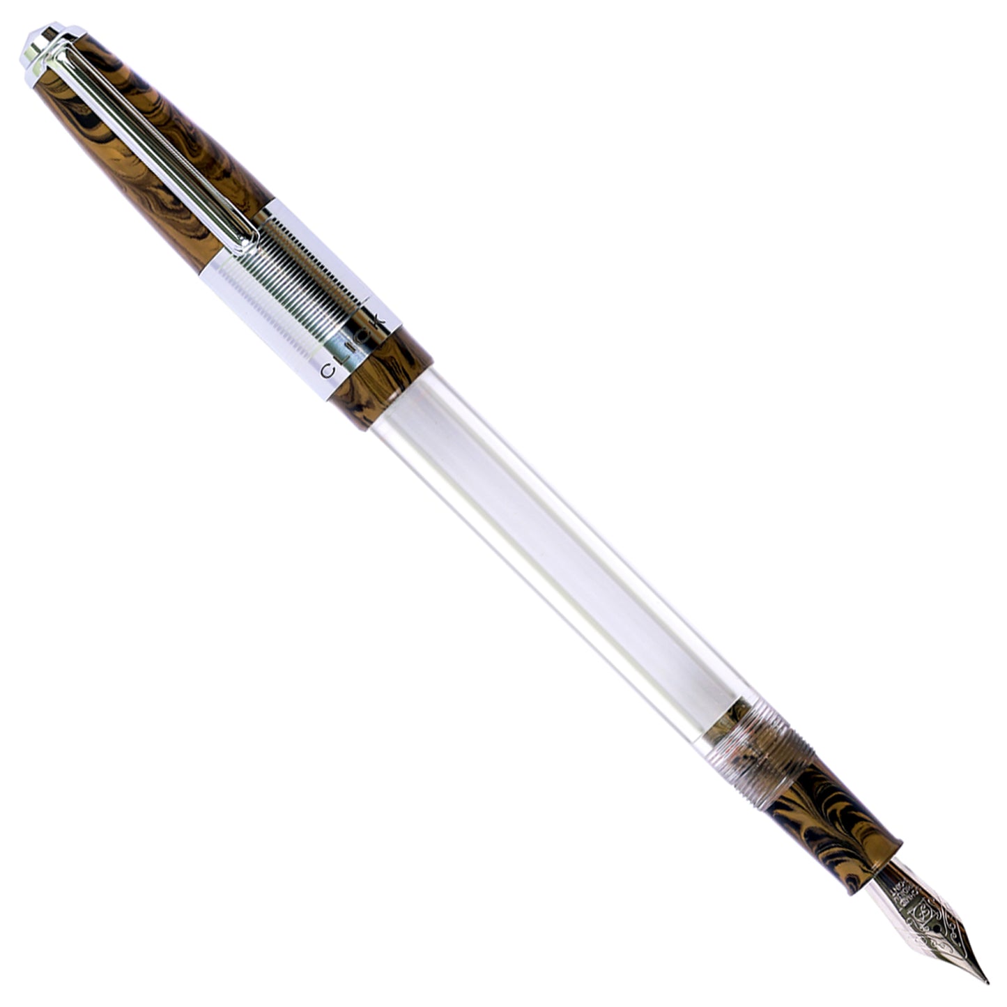 Click Retro Ebonite HT Yellow/Black CT Fountain Pen CLK2500YBK