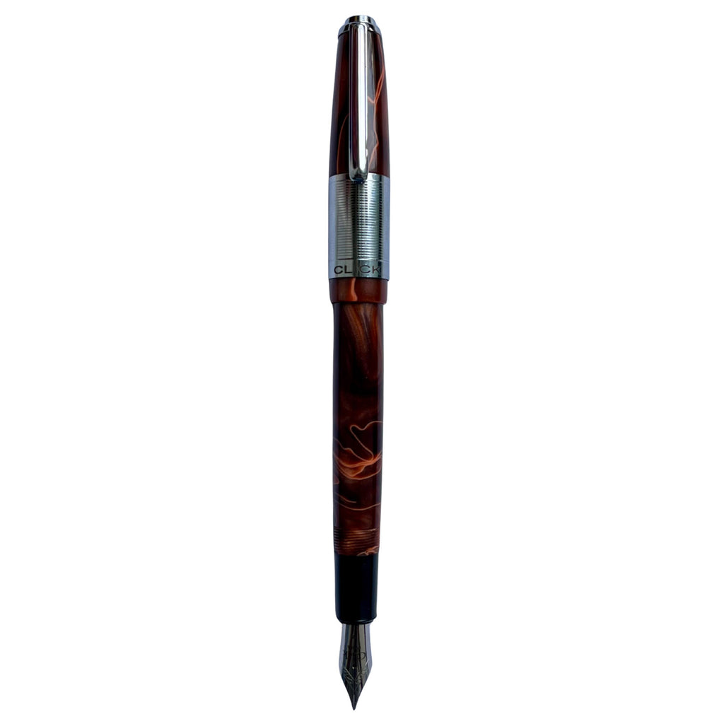 Click Retro Acrylic Brown CT Fountain Pen CLK2100BR