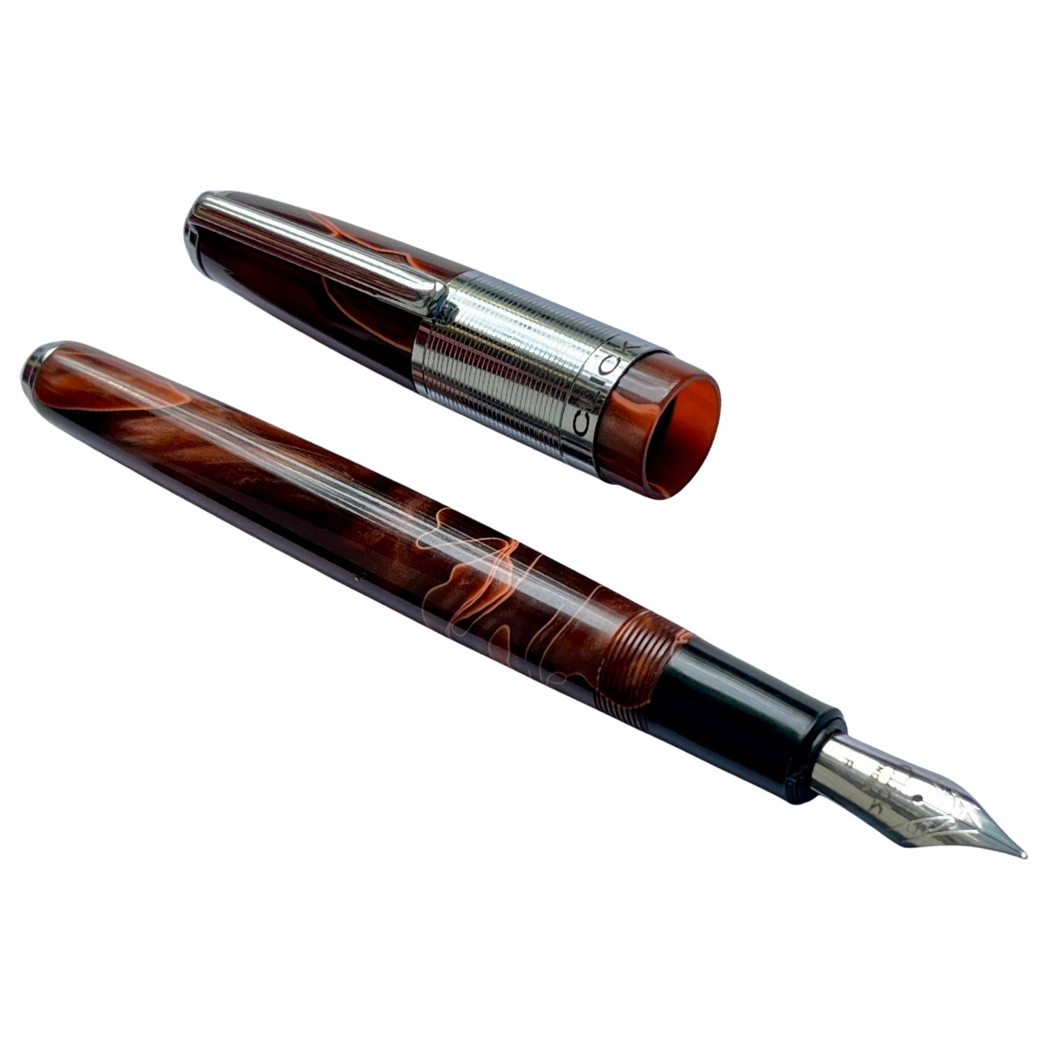 Click Retro Acrylic Brown CT Fountain Pen CLK2100BR