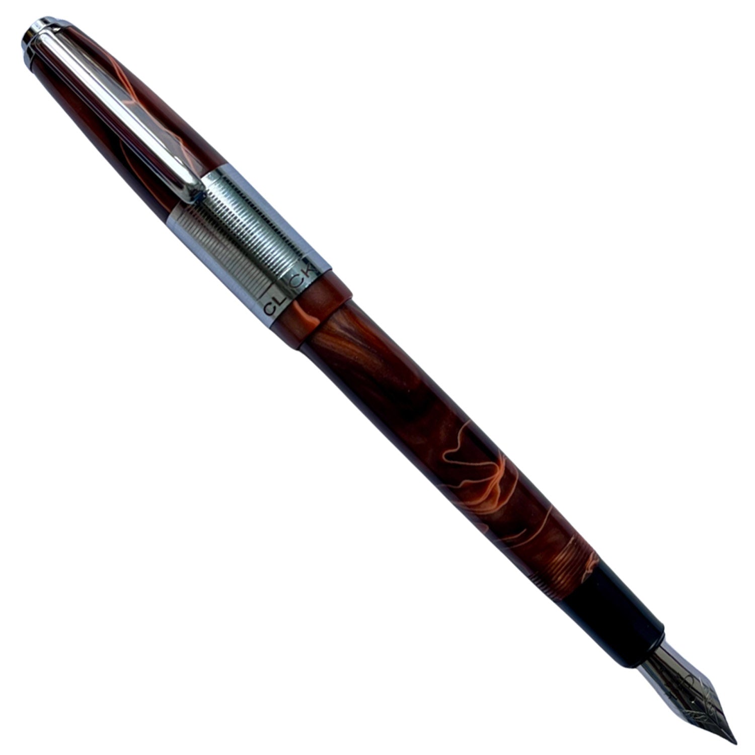 Click Retro Acrylic Brown CT Fountain Pen CLK2100BR