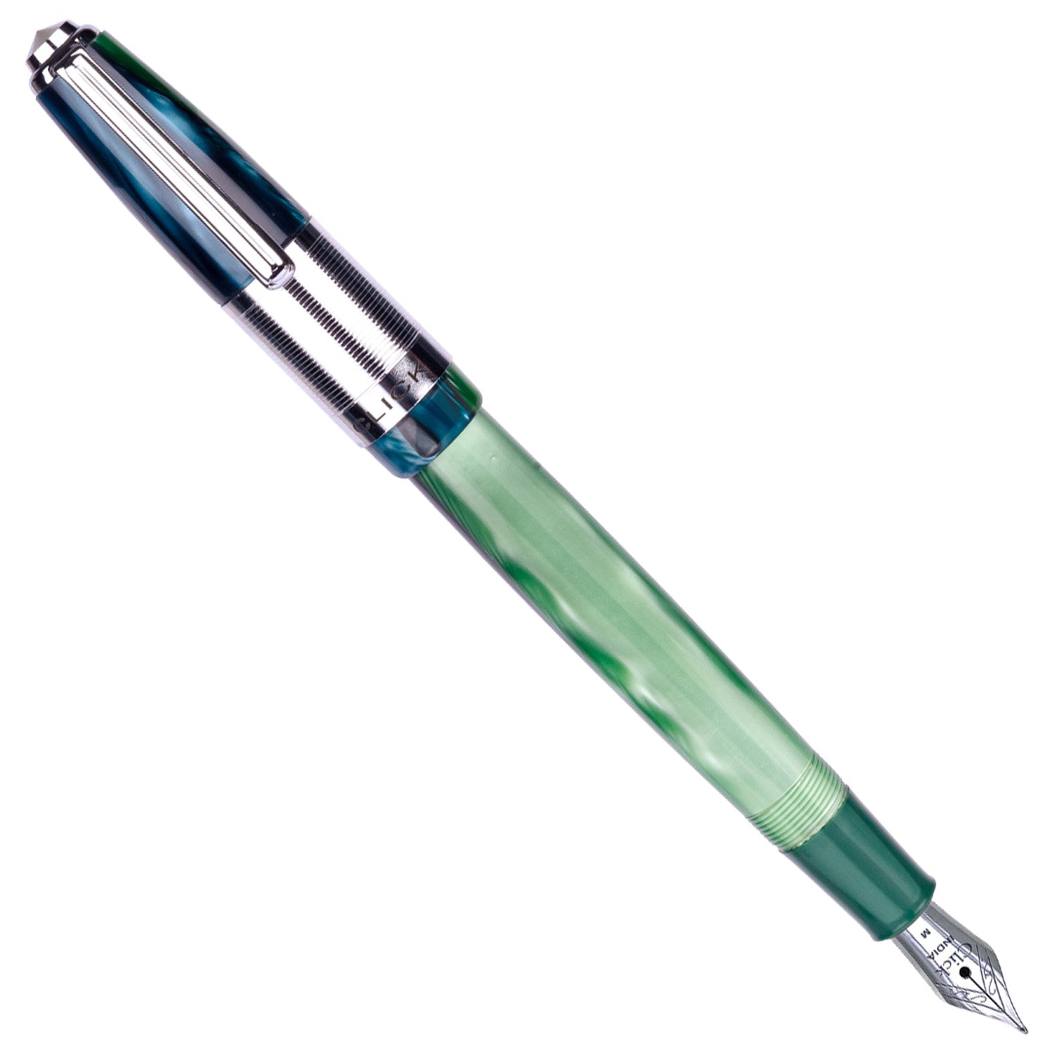 Click Retro Green Blue CT Fountain Pen CLK2100GBU