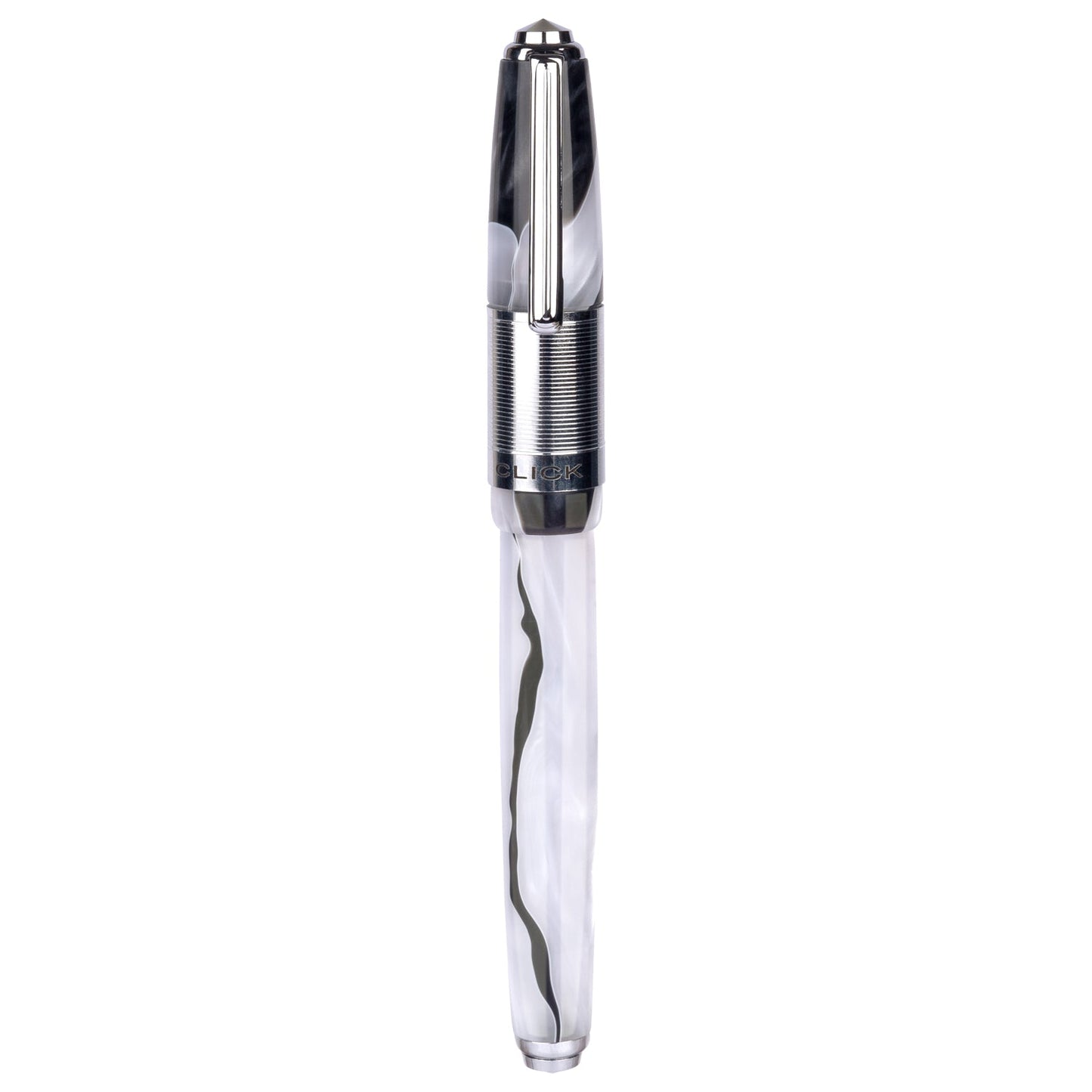 Click Retro White Black CT Fountain Pen CLK2100EBK