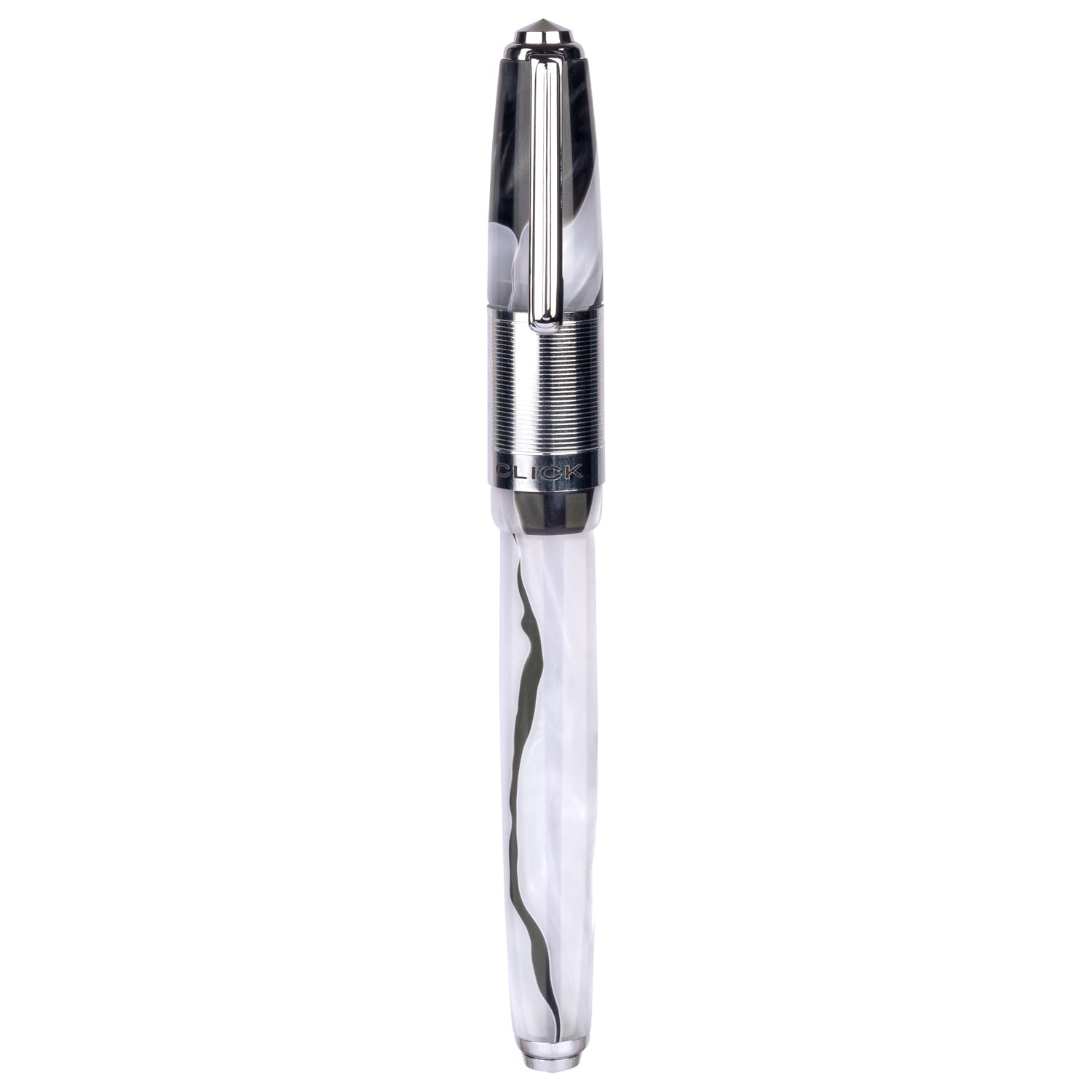 Click Retro White Black CT Fountain Pen CLK2100EBK