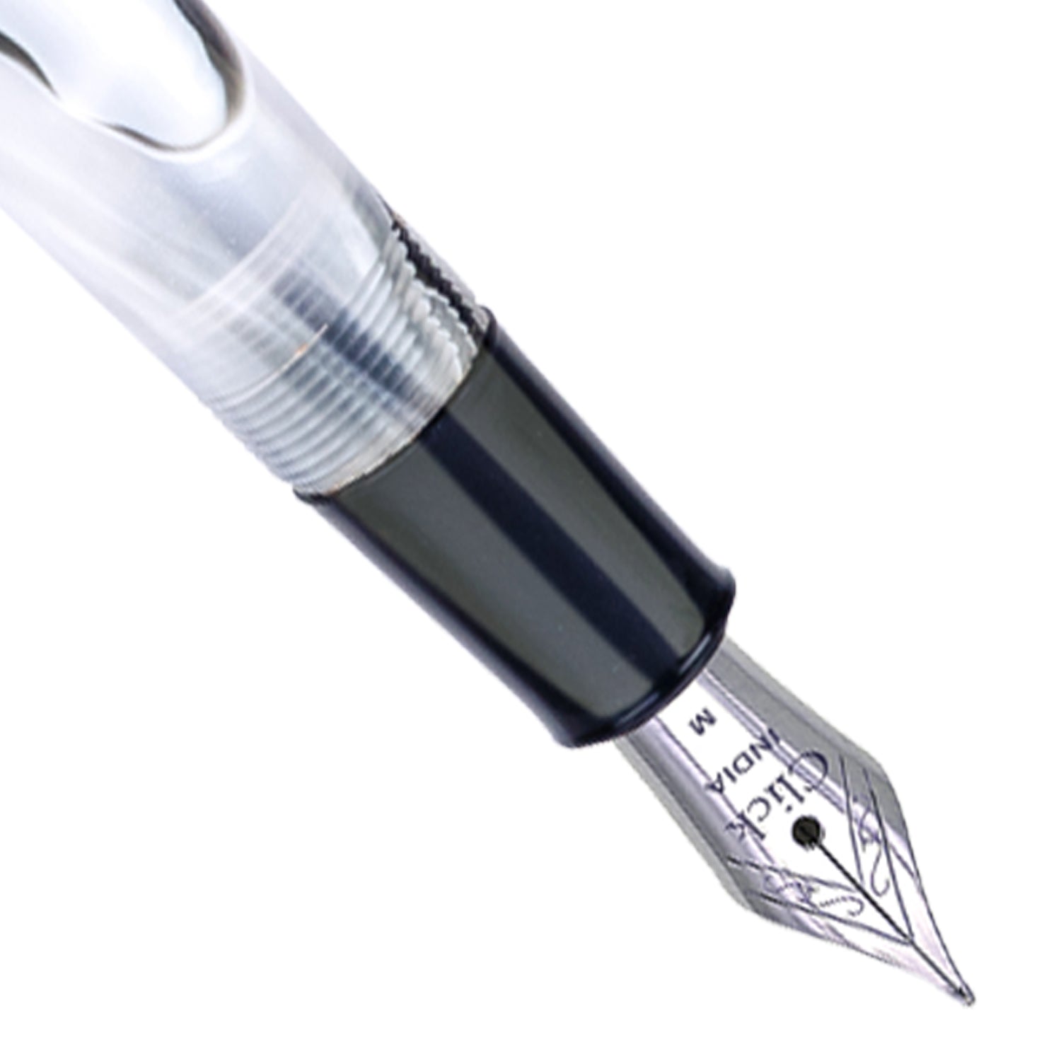 Click Retro White Black CT Fountain Pen CLK2100EBK