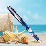 Click Retro White Blue CT Fountain Pen CLK2100WBU