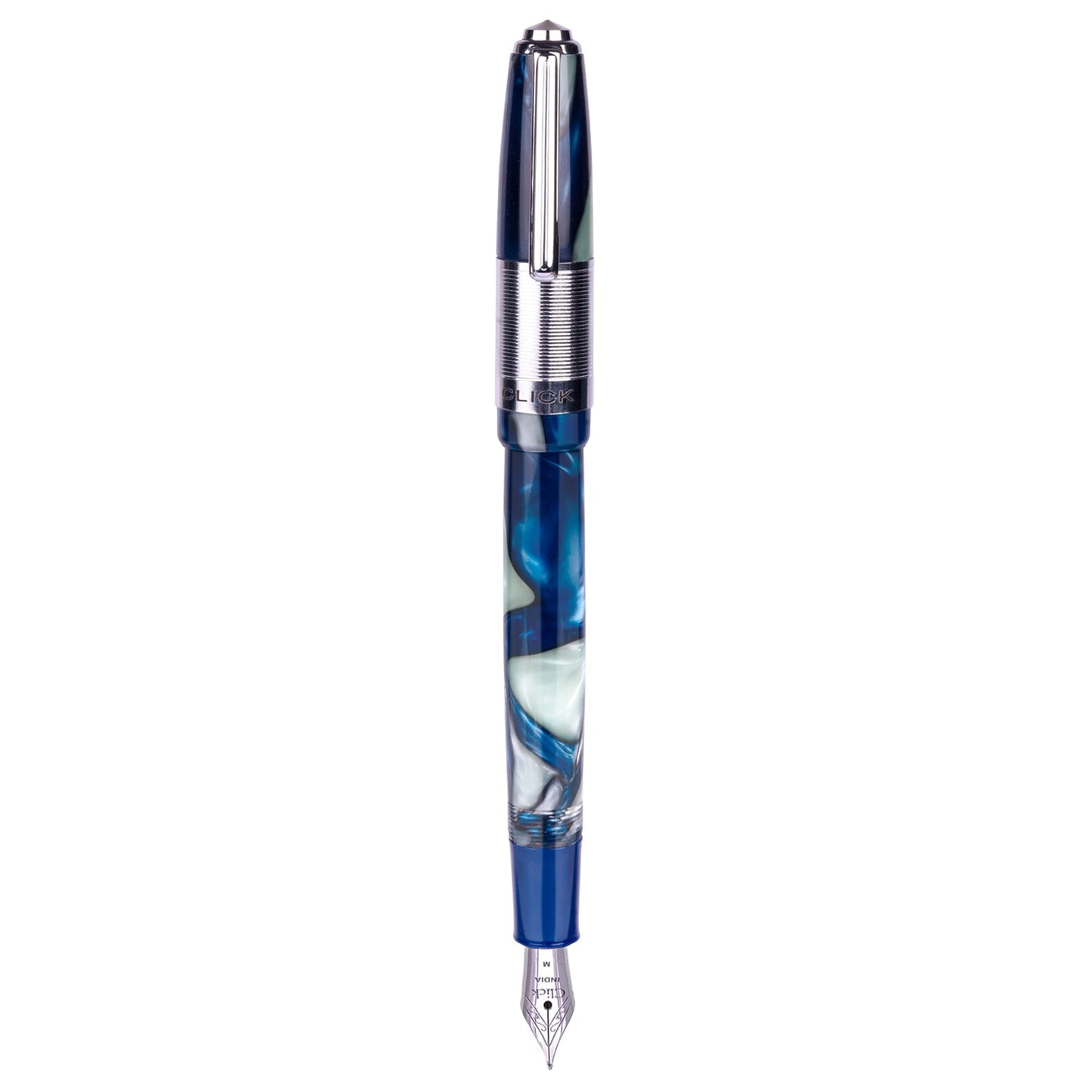 Click Retro White Blue CT Fountain Pen CLK2100WBU