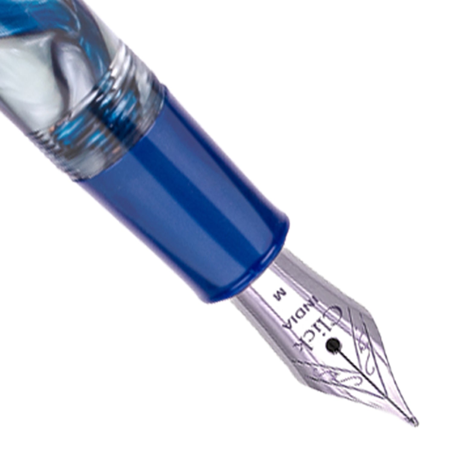 Click Retro White Blue CT Fountain Pen CLK2100WBU