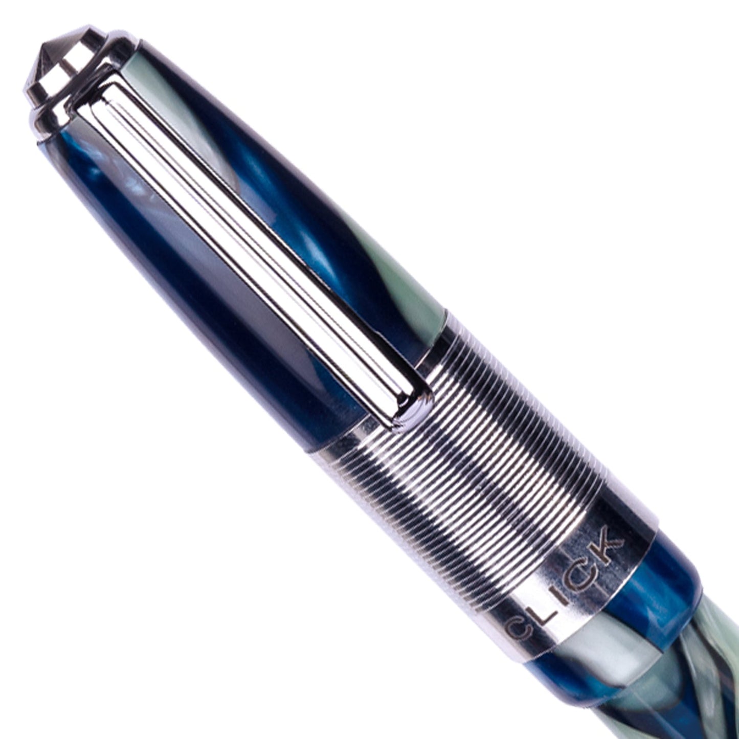 Click Retro White Blue CT Fountain Pen CLK2100WBU