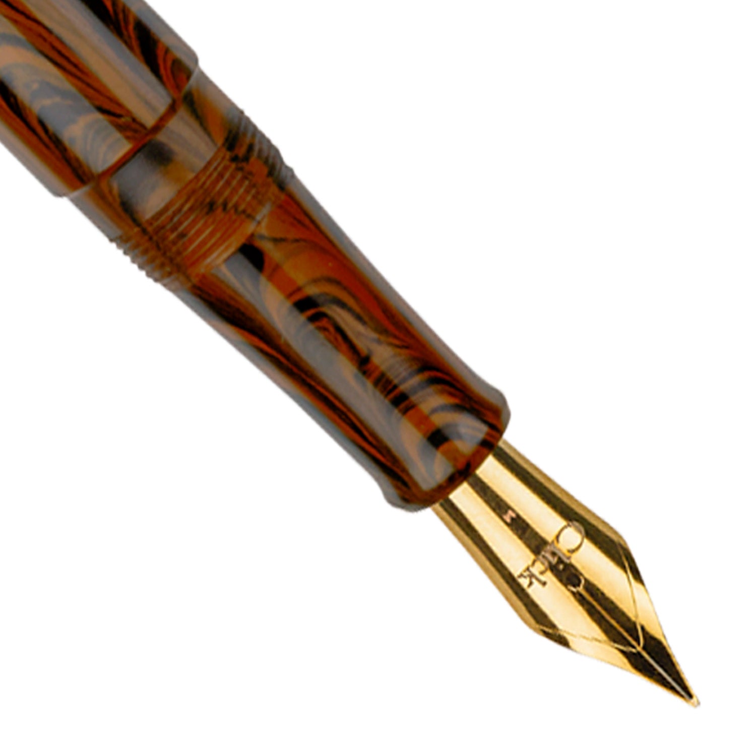 Click Yen Ebonite Brown Black GT Fountain Pen CLK13600EBRBK