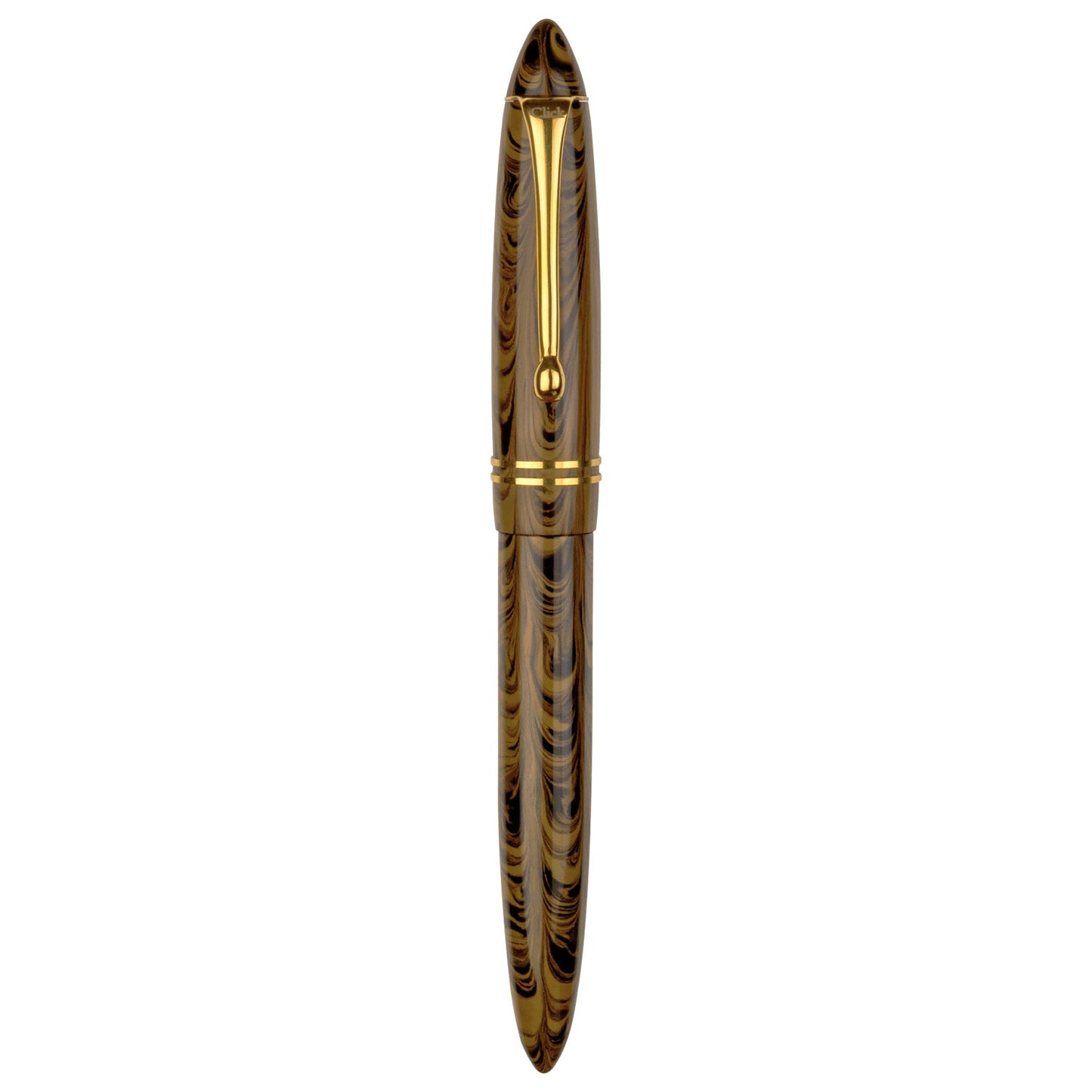 Click Yen Ebonite Yellow Black GT Fountain Pen CLK13600EYBK