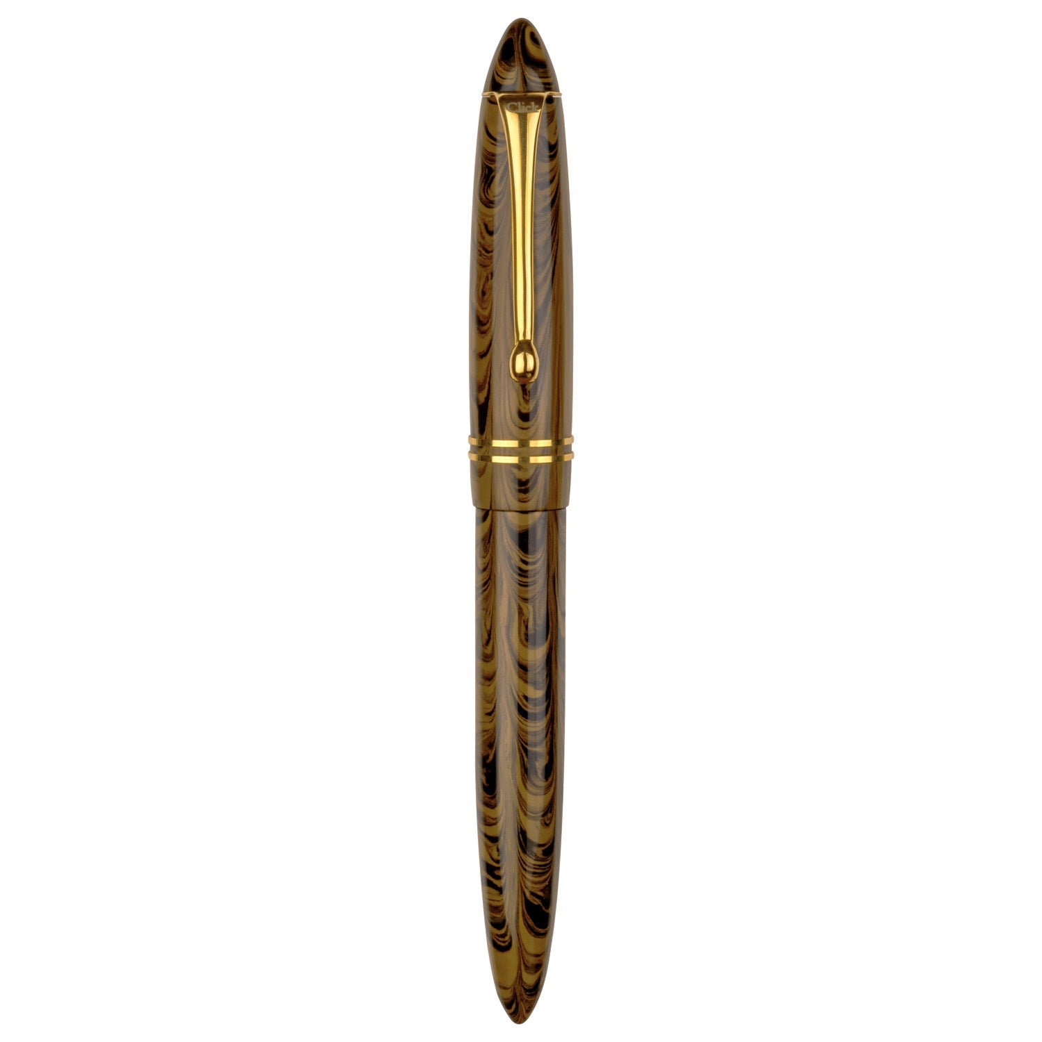 Click Yen Ebonite Yellow Black GT Fountain Pen CLK13600EYBK