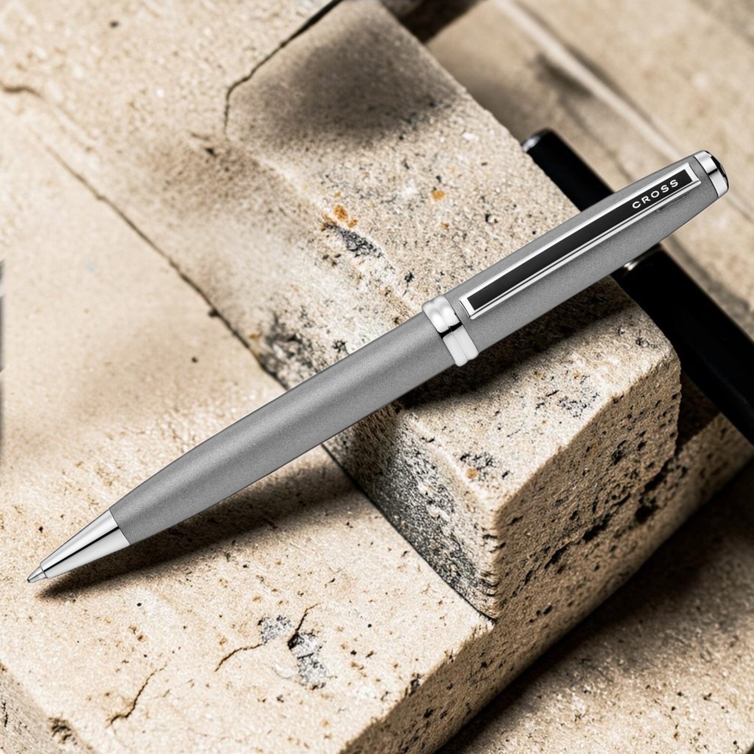 Cross Ashford Titanium Gray Metallic CT Ballpoint Pen AT0782-2