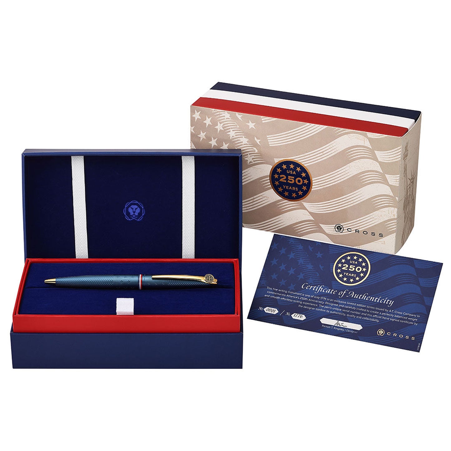 Cross ATX Americana Blue GT Ballpoint Pen 882-53 (Limited Edition)