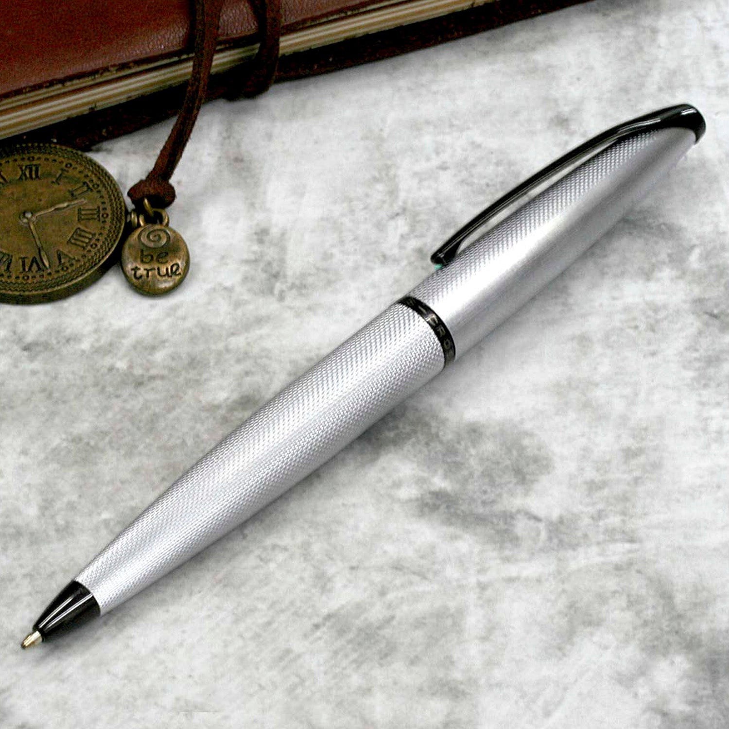 Cross ATX Brushed Chrome Ballpoint Pen 882-43