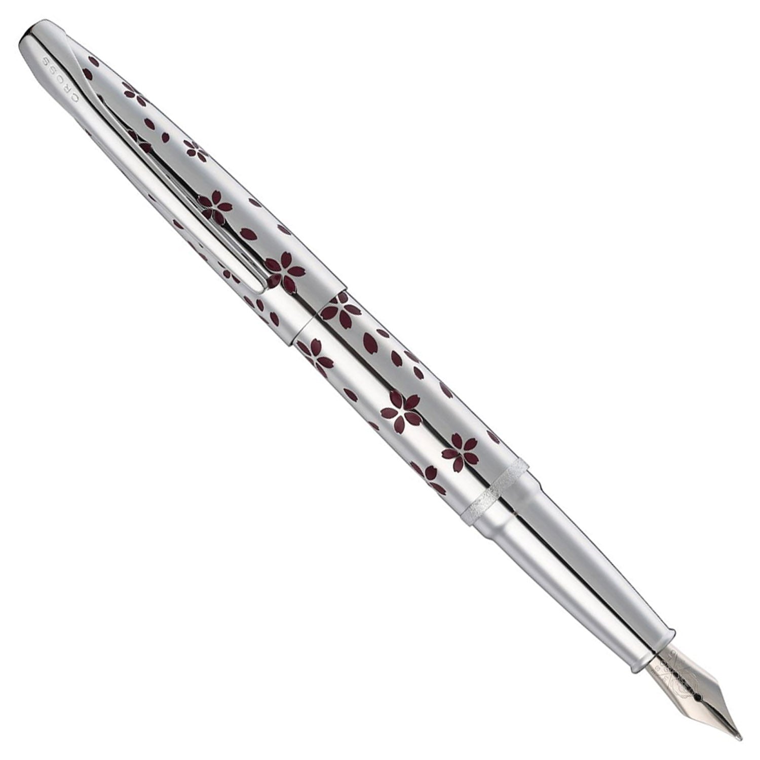 Cross ATX Cherry Blossom Polished Chrome CT Fountain Pen