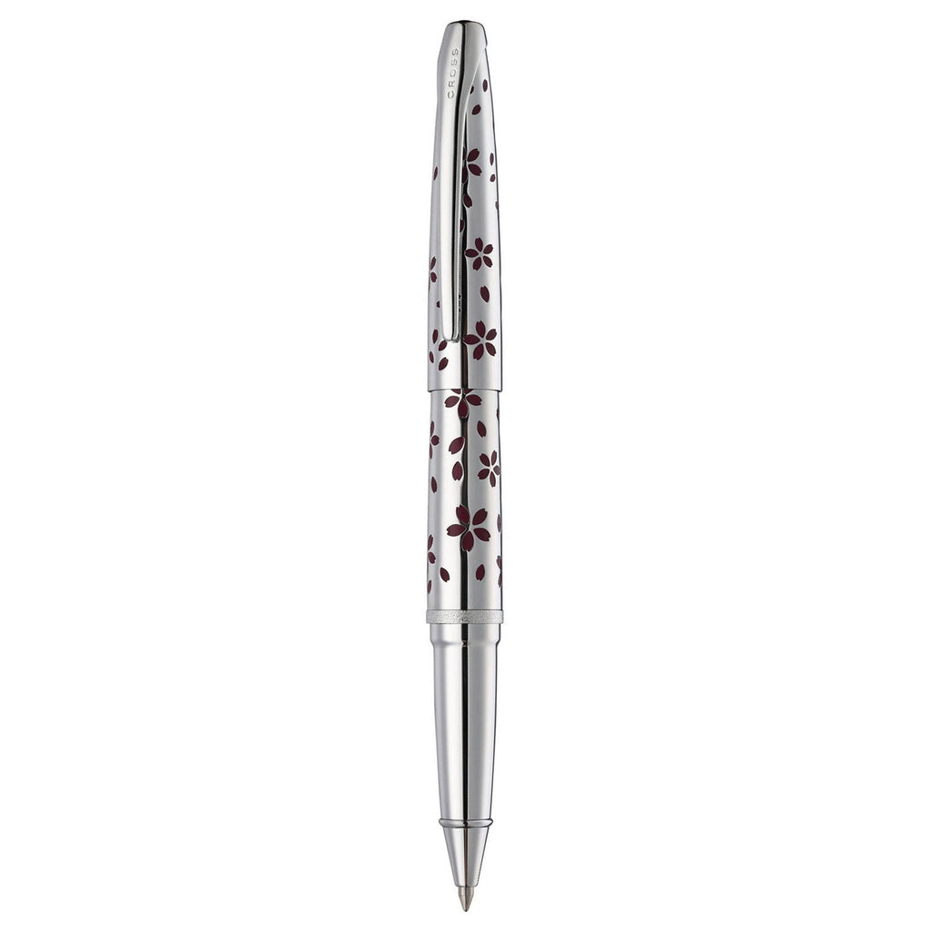 Cross ATX Cherry Blossom Polished Chrome CT Roller Ball Pen 885-52