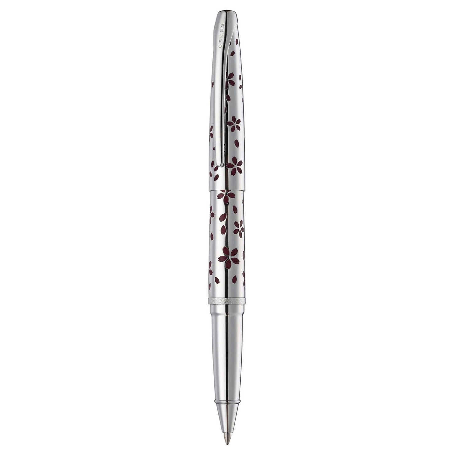 Cross ATX Cherry Blossom Polished Chrome CT Roller Ball Pen 885-52