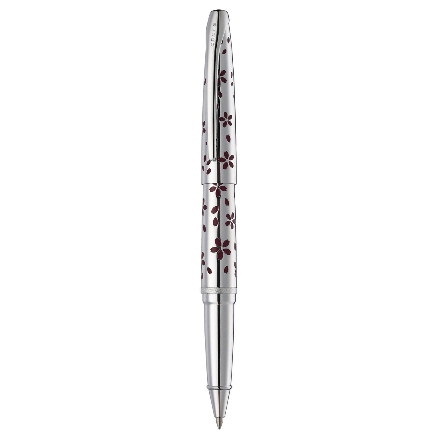 Cross ATX Cherry Blossom Polished Chrome CT Roller Ball Pen 885-52