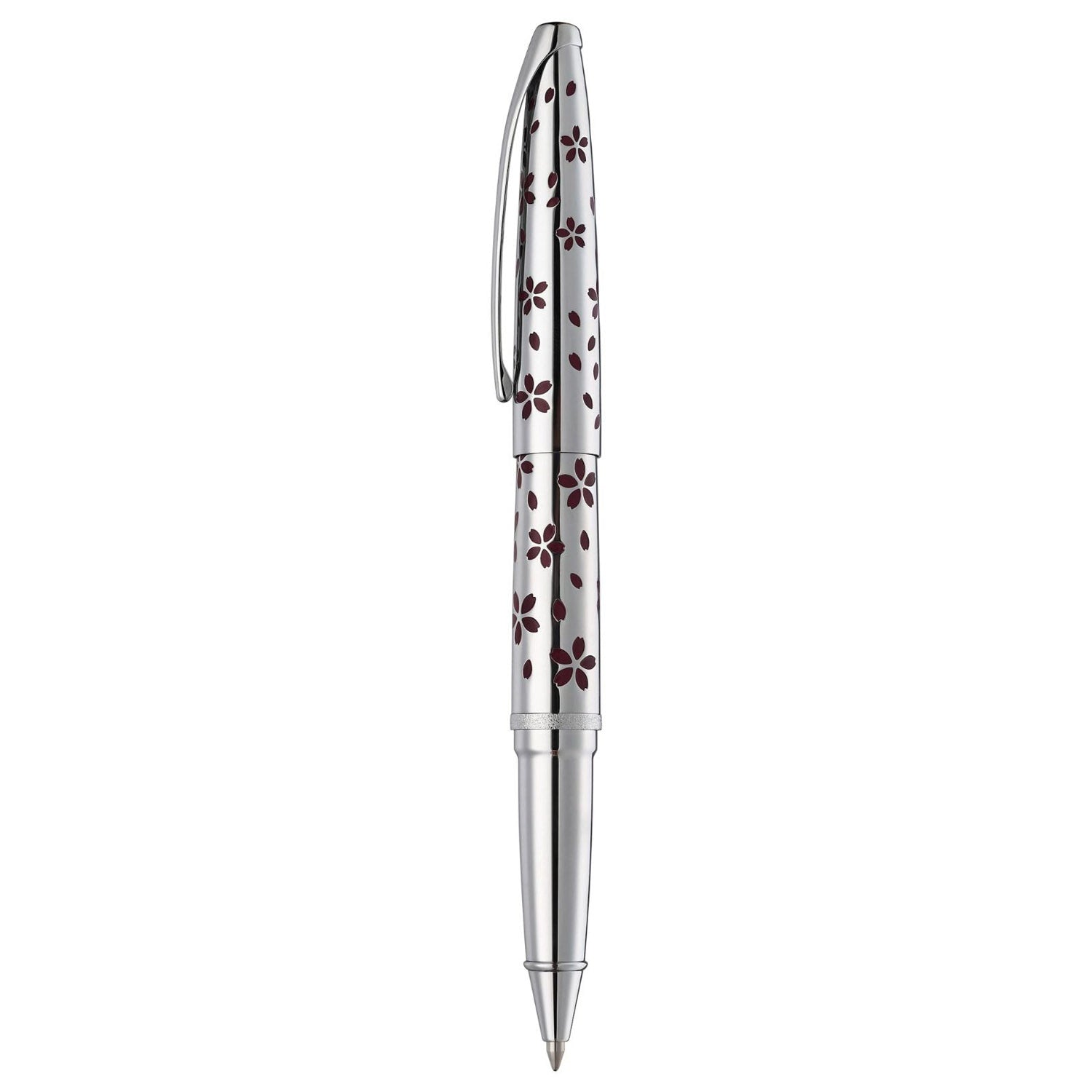 Cross ATX Cherry Blossom Polished Chrome CT Roller Ball Pen 885-52