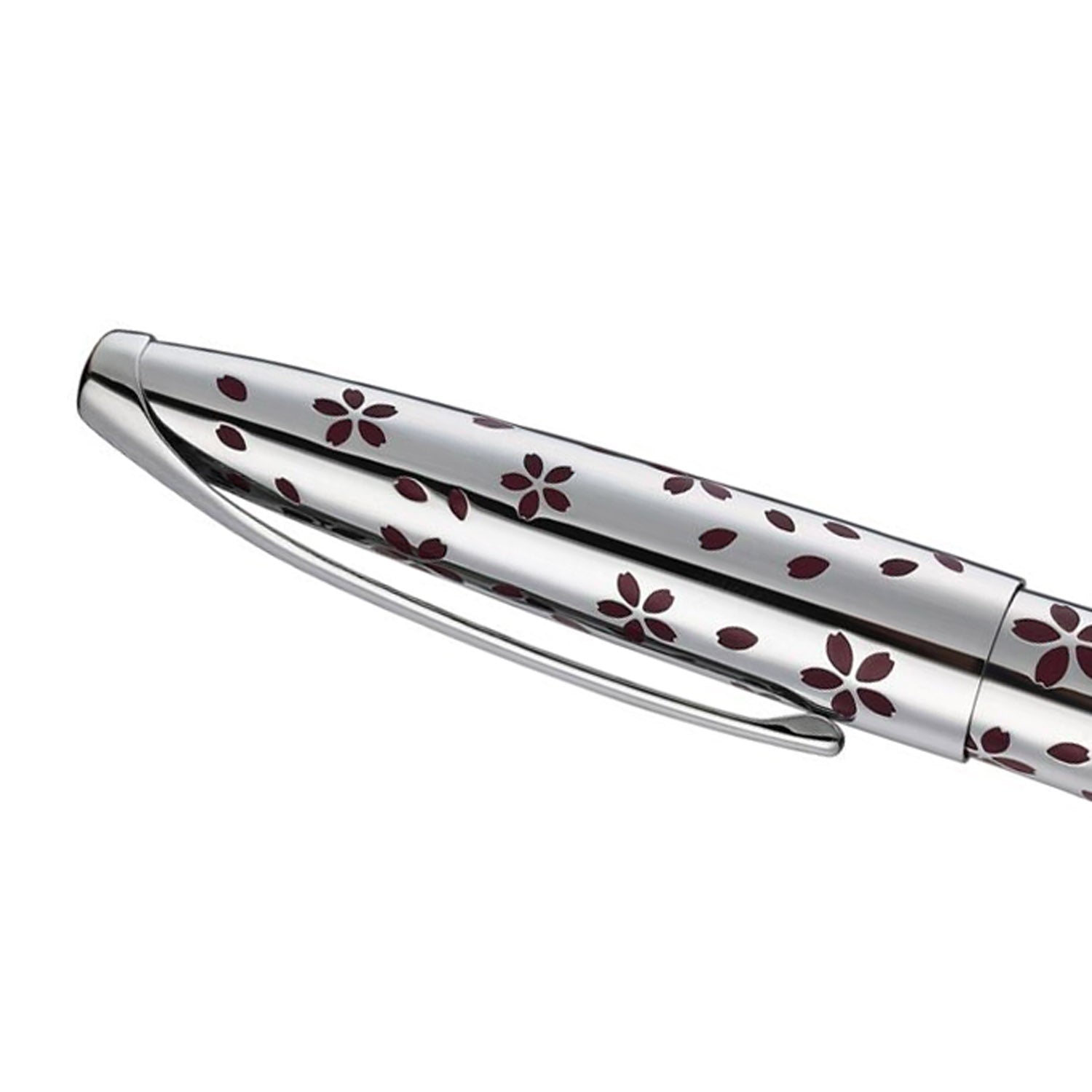 Cross ATX Cherry Blossom Polished Chrome CT Roller Ball Pen 885-52