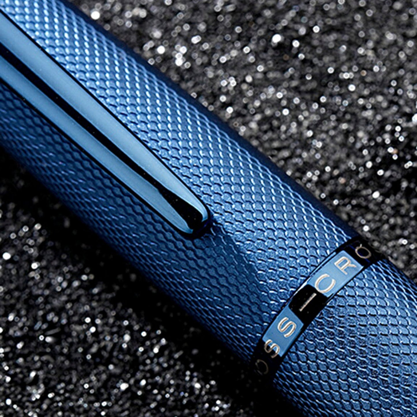 Cross ATX Sandblasted Dark Blue Ballpoint Pen 882-45