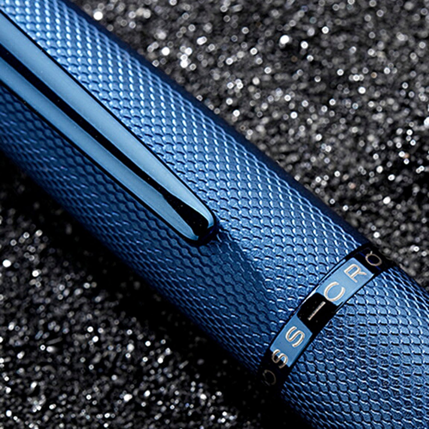 Cross ATX Sandblasted Dark Blue Ballpoint Pen 882-45
