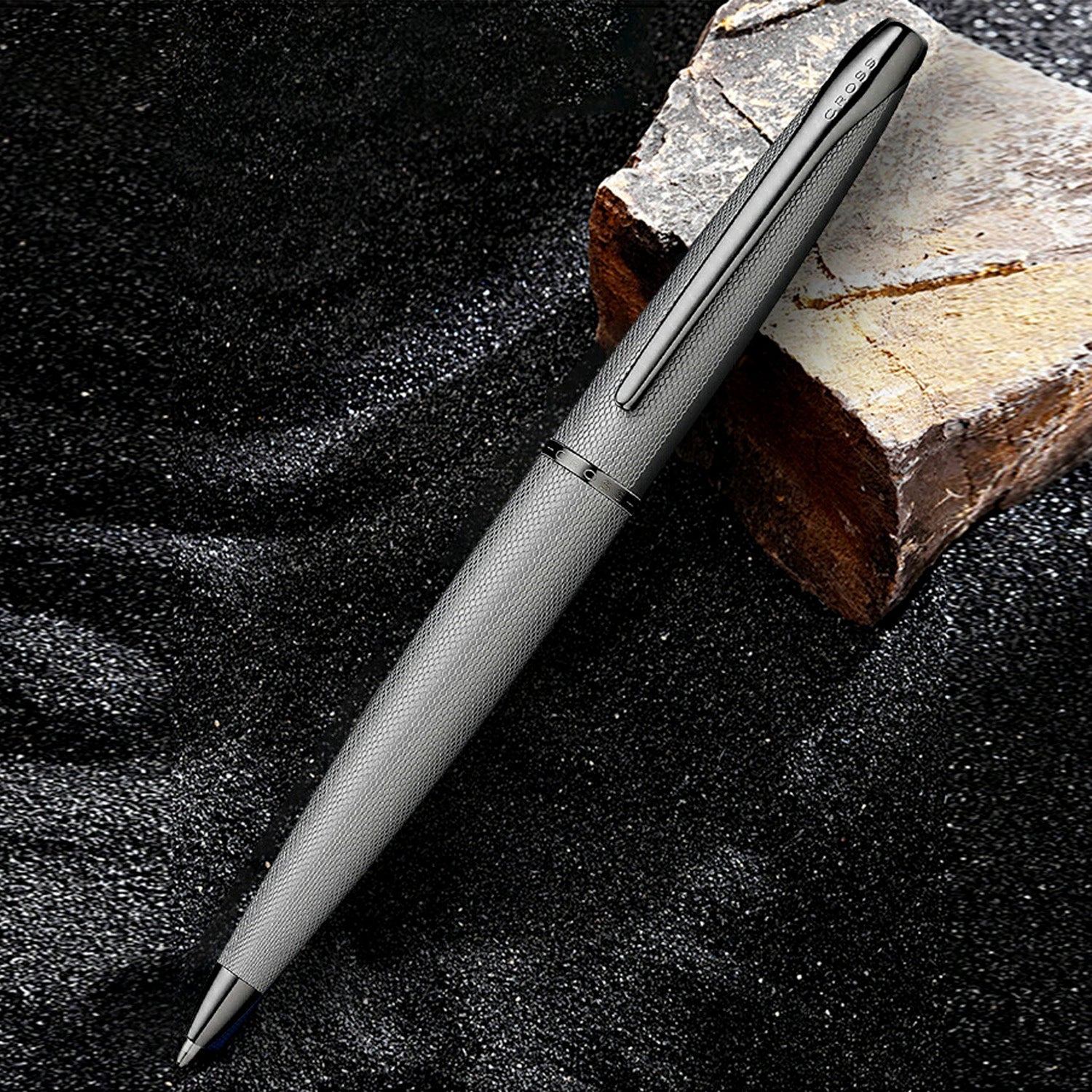 Cross ATX Sandblasted Titanium Gray Ballpoint Pen 882-46