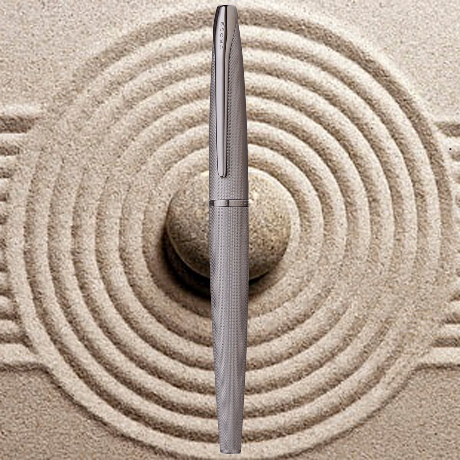 Cross ATX Sandblasted Titanium Gray Roller Ball Pen 885-46