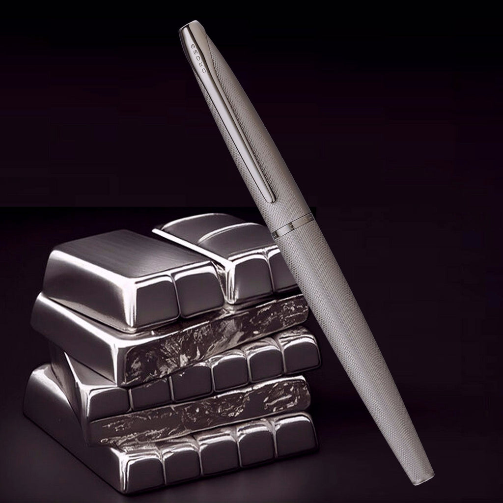 Cross ATX Sandblasted Titanium Gray Roller Ball Pen 885-46