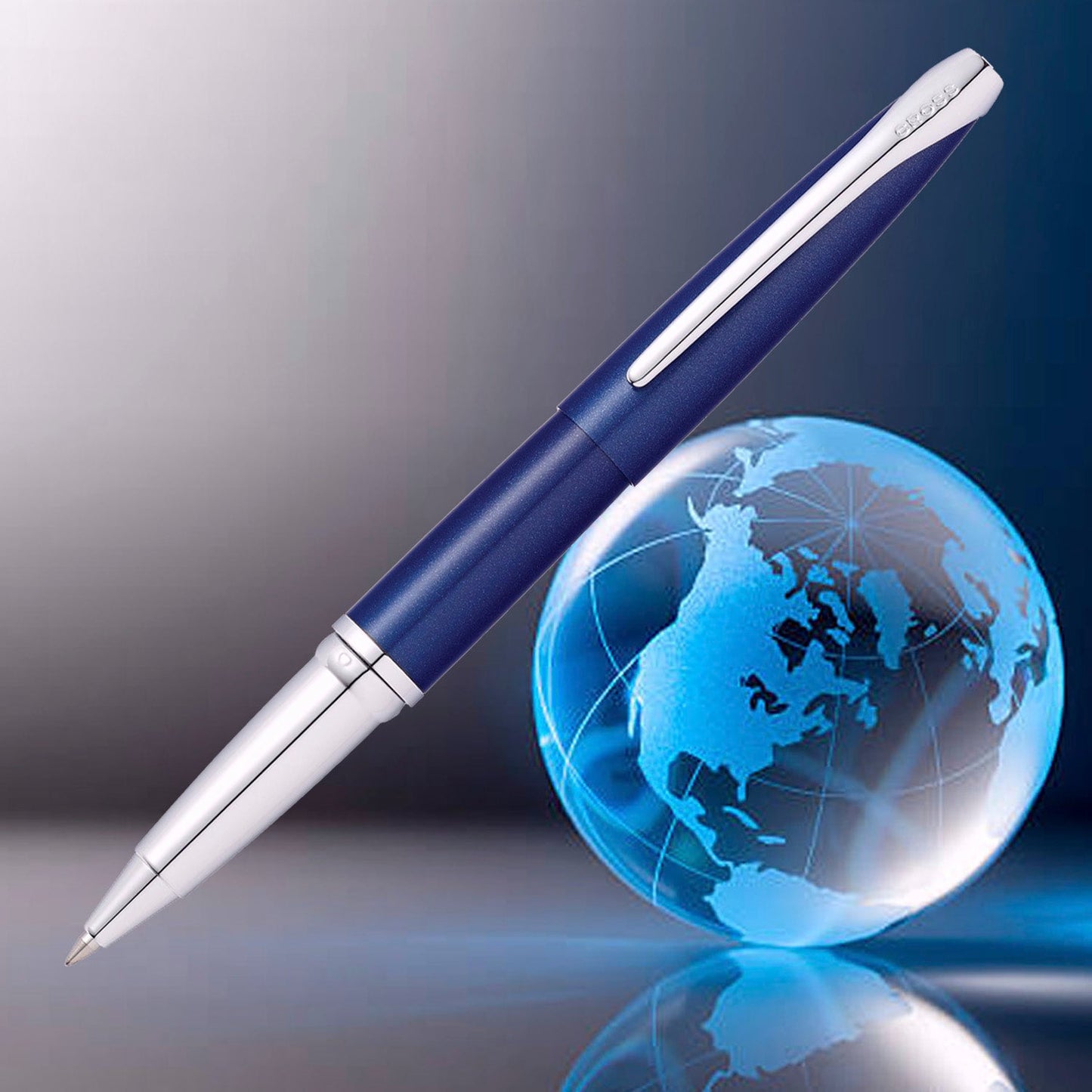 Cross ATX Translucent Blue Roller Ball Pen 885-37