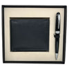 Cross Bailey Light Black CT Ballpoint Pen + Leather Card Wallet Black Gift Set AT0742-1