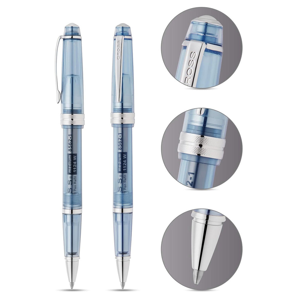 Cross Bailey Light Translucent Navy Blue CT Ballpoint Pen AT0742-18 - Image 6