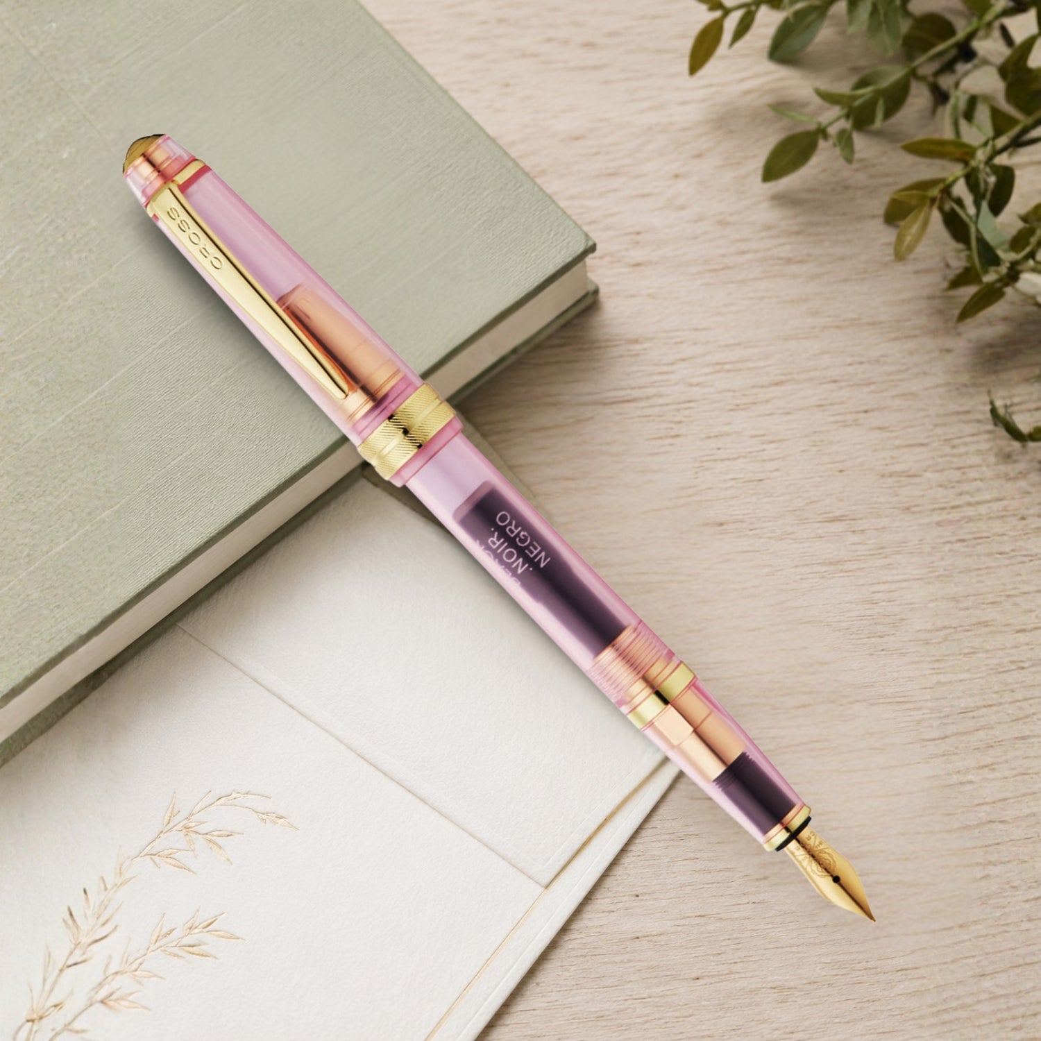 Cross Bailey Light Translucent Pink Sapphire GT Fountain Pen