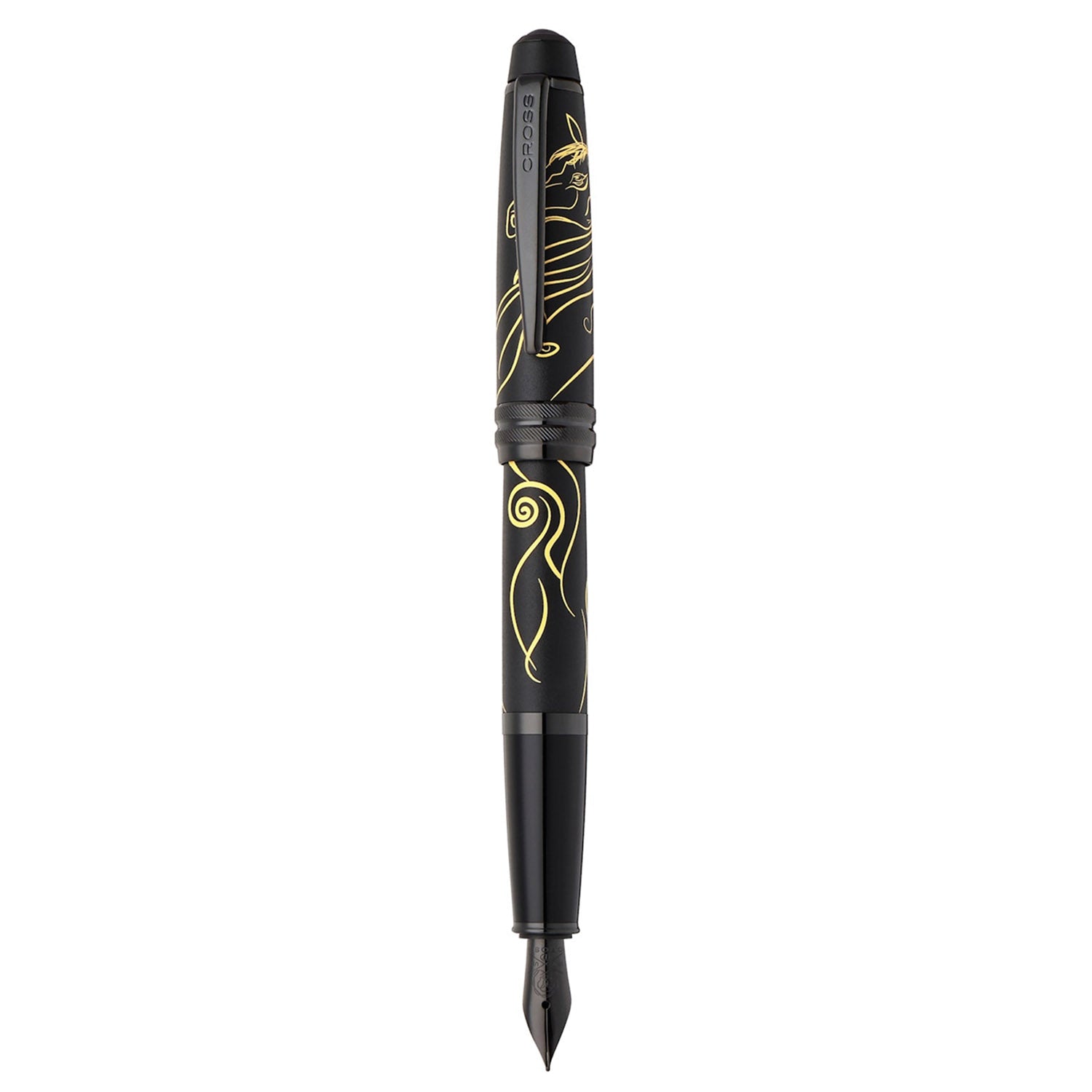 Cross Bailey Zodiac Year of the Horse Matte Black PVD Fountain Pen (Special Edition) 