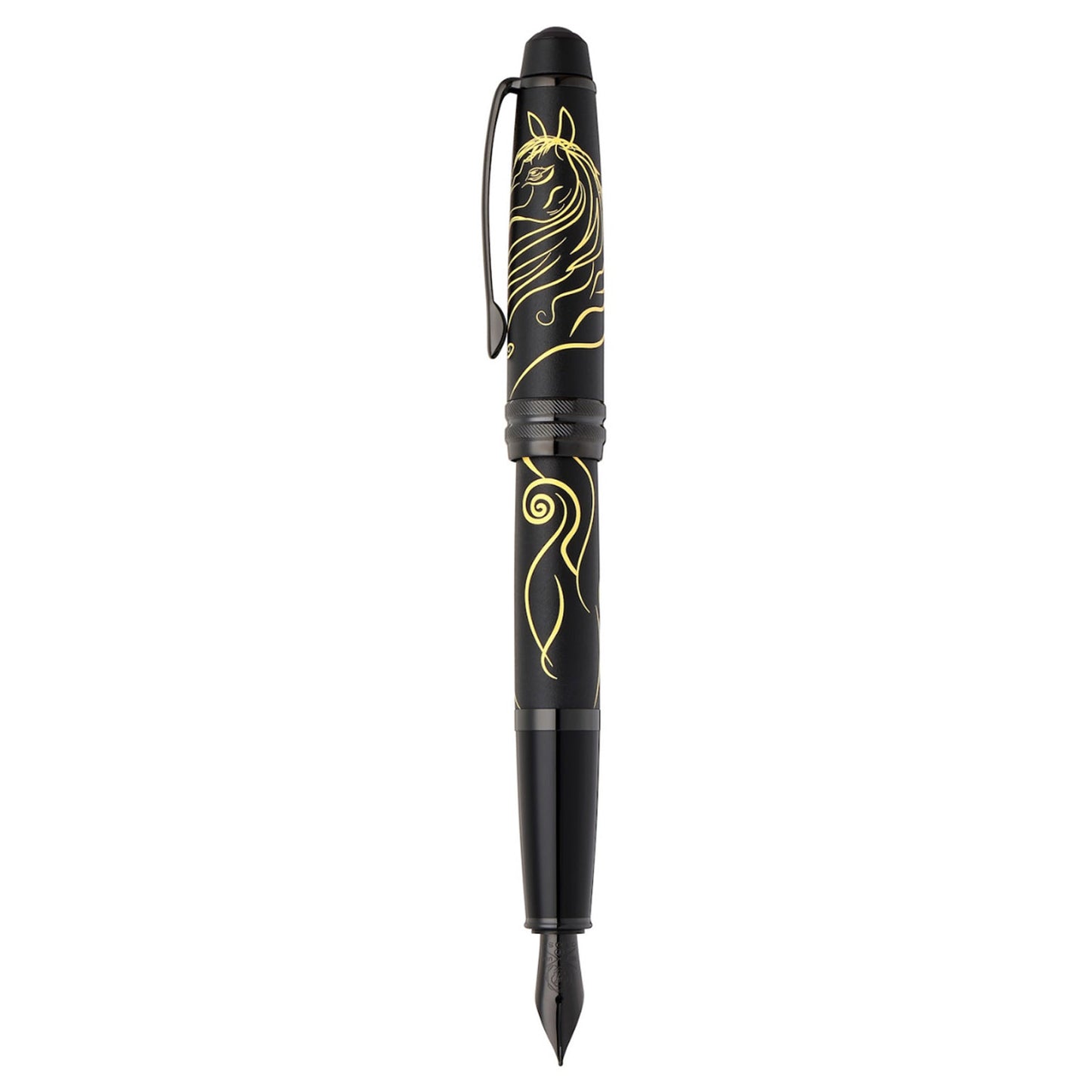 Cross Bailey Zodiac Year of the Horse Matte Black PVD Fountain Pen (Special Edition) 