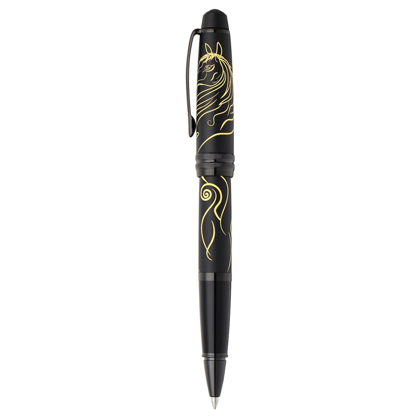 Cross Bailey Zodiac Year of the Horse Matte Black PVD Roller Ball Pen AT0455-26 (Special Edition)
