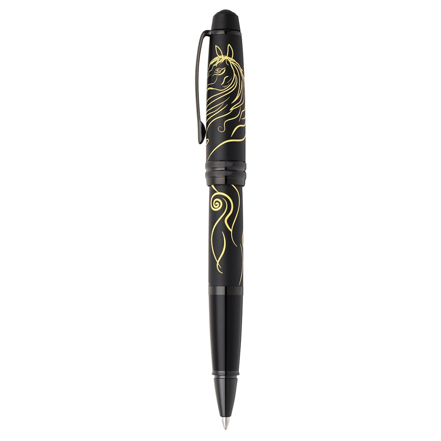 Cross Bailey Zodiac Year of the Horse Matte Black PVD Roller Ball Pen AT0455-26 (Special Edition)