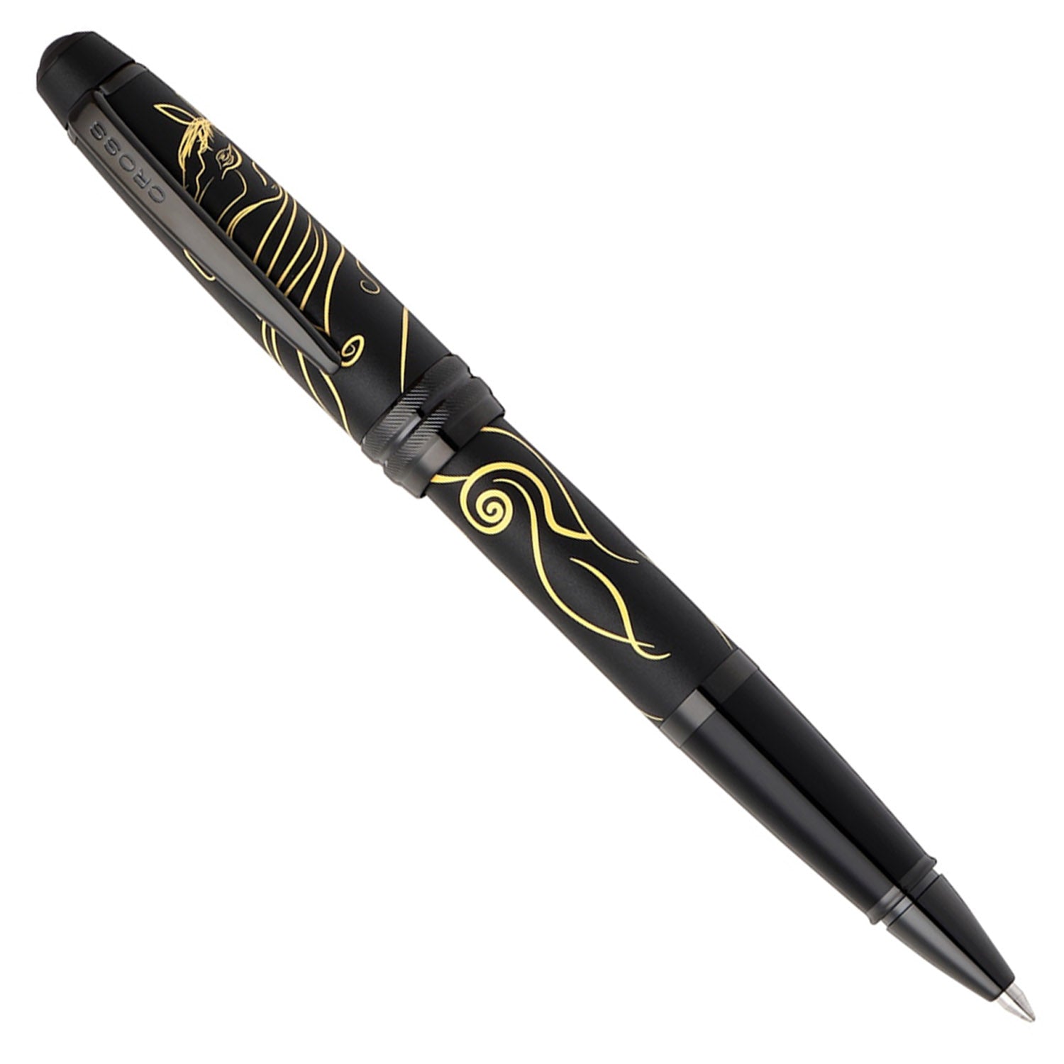 Cross Bailey Zodiac Year of the Horse Matte Black PVD Roller Ball Pen AT0455-26 (Special Edition)