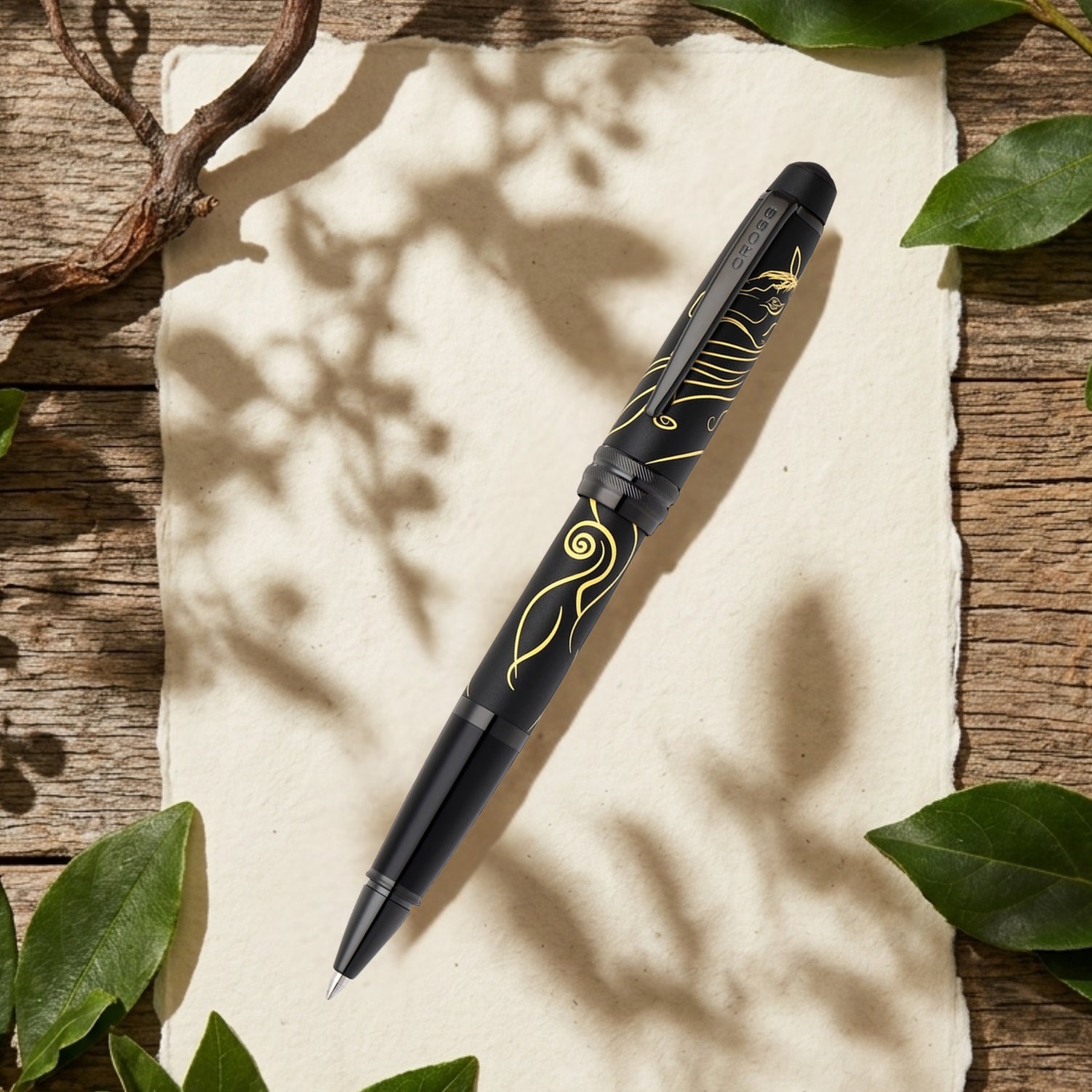Cross Bailey Zodiac Year of the Horse Matte Black PVD Roller Ball Pen AT0455-26 (Special Edition)