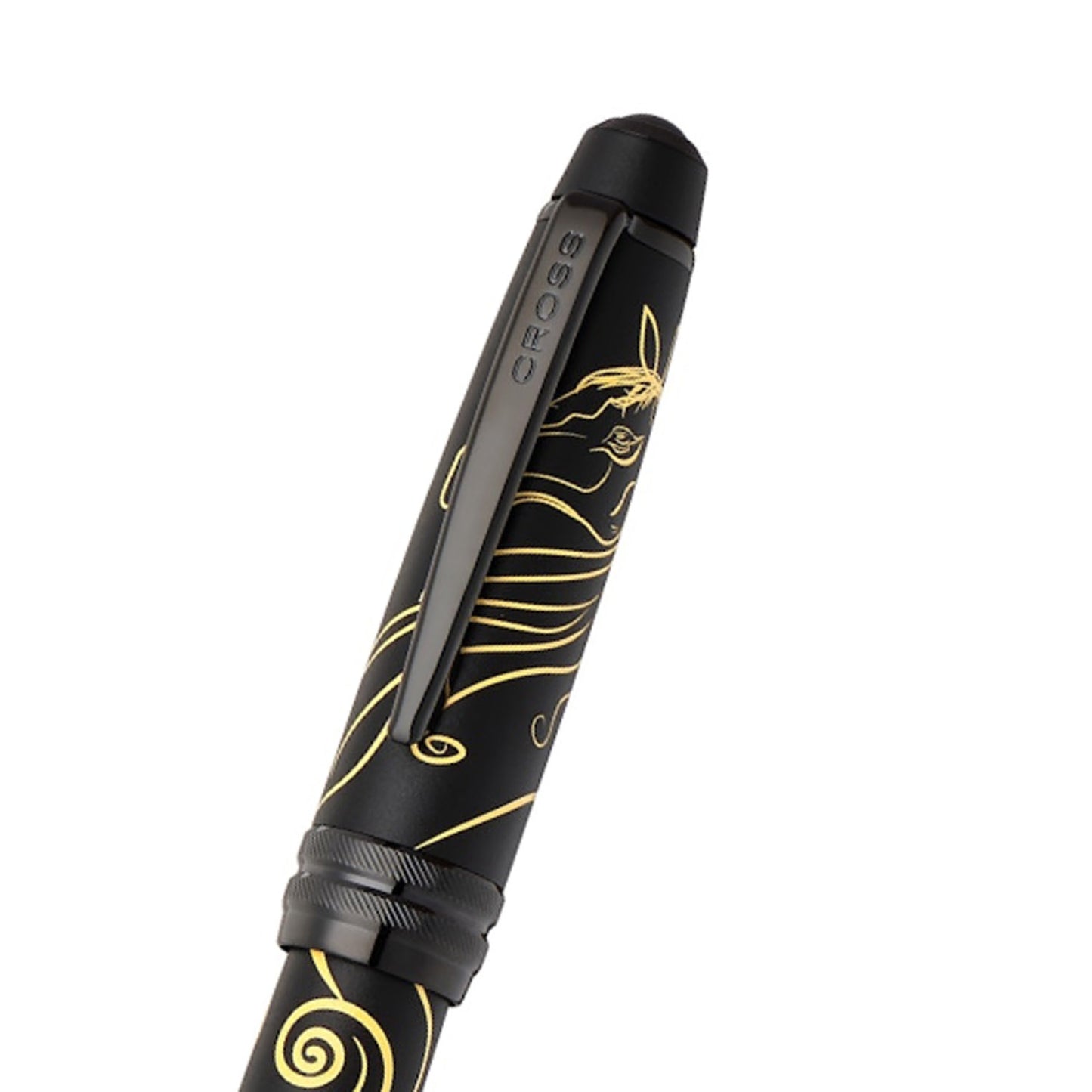 Cross Bailey Zodiac Year of the Horse Matte Black PVD Roller Ball Pen AT0455-26 (Special Edition)