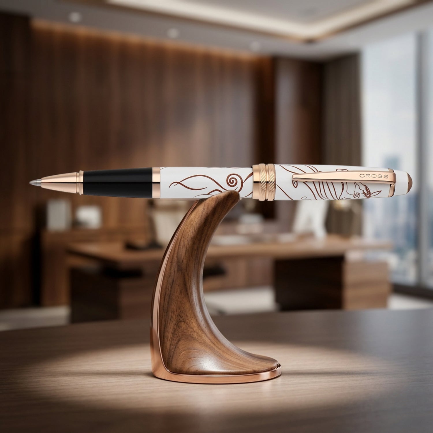 Cross Bailey Zodiac Year of the Horse White RGT Roller Ball Pen AT00455-25 (Special Edition)