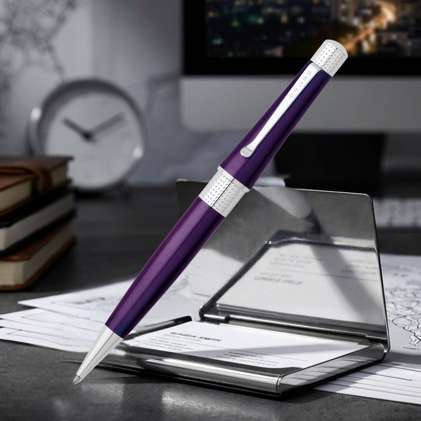 Cross Beverly Purple CT Ballpoint Pen AT0492-7