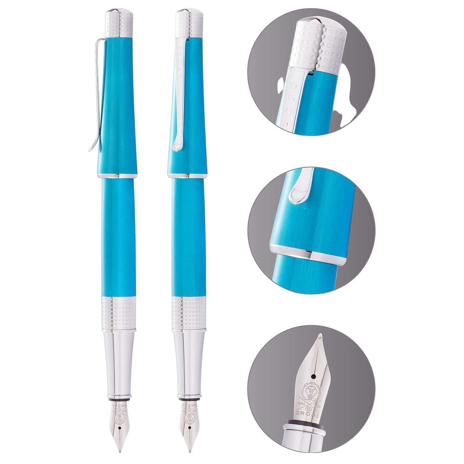 Cross Beverly Teal Lacquer CT Fountain Pen